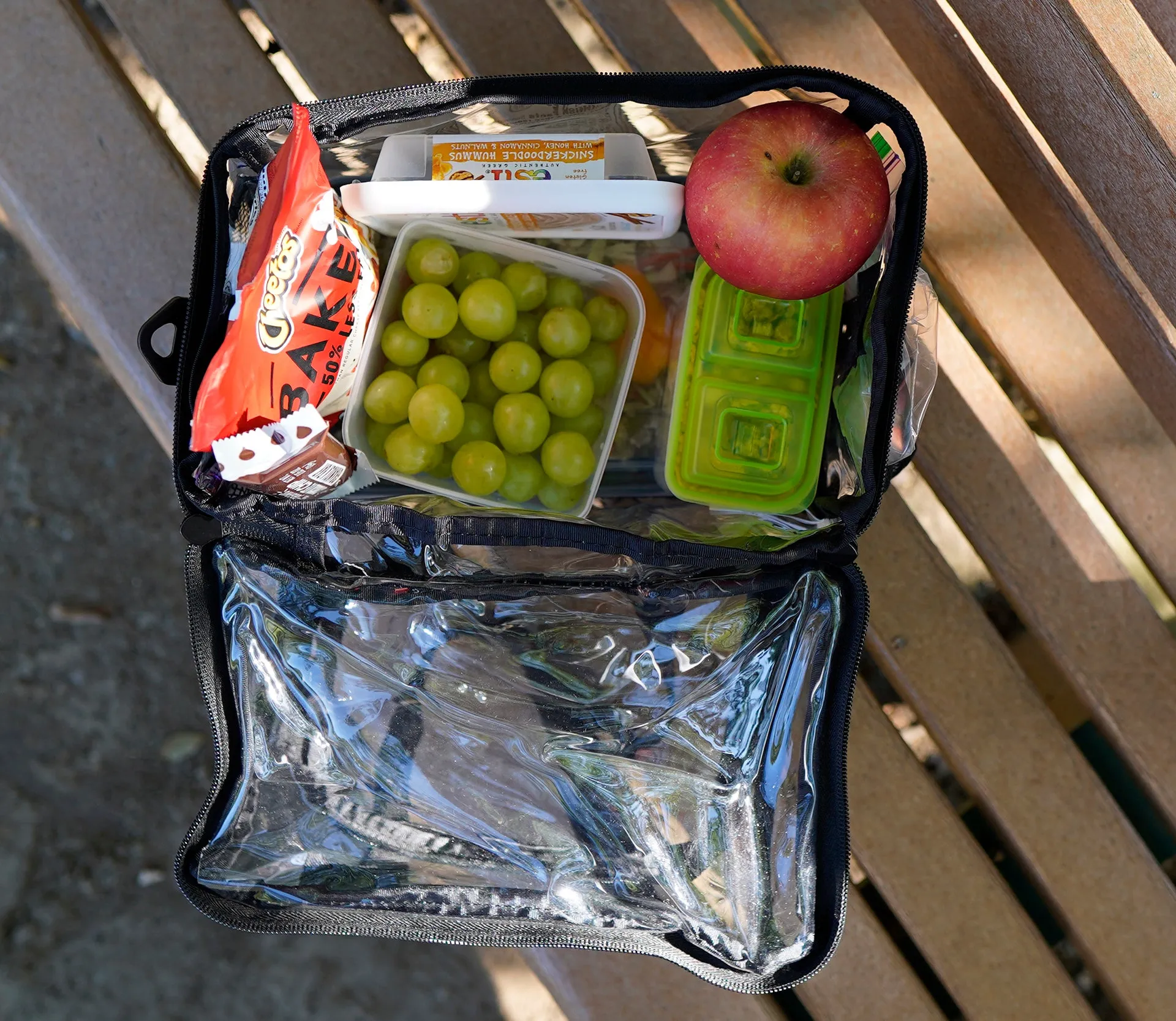Amaro Double Compartments Clear Lunch Bag