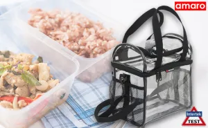 Amaro Double Compartments Clear Lunch Bag