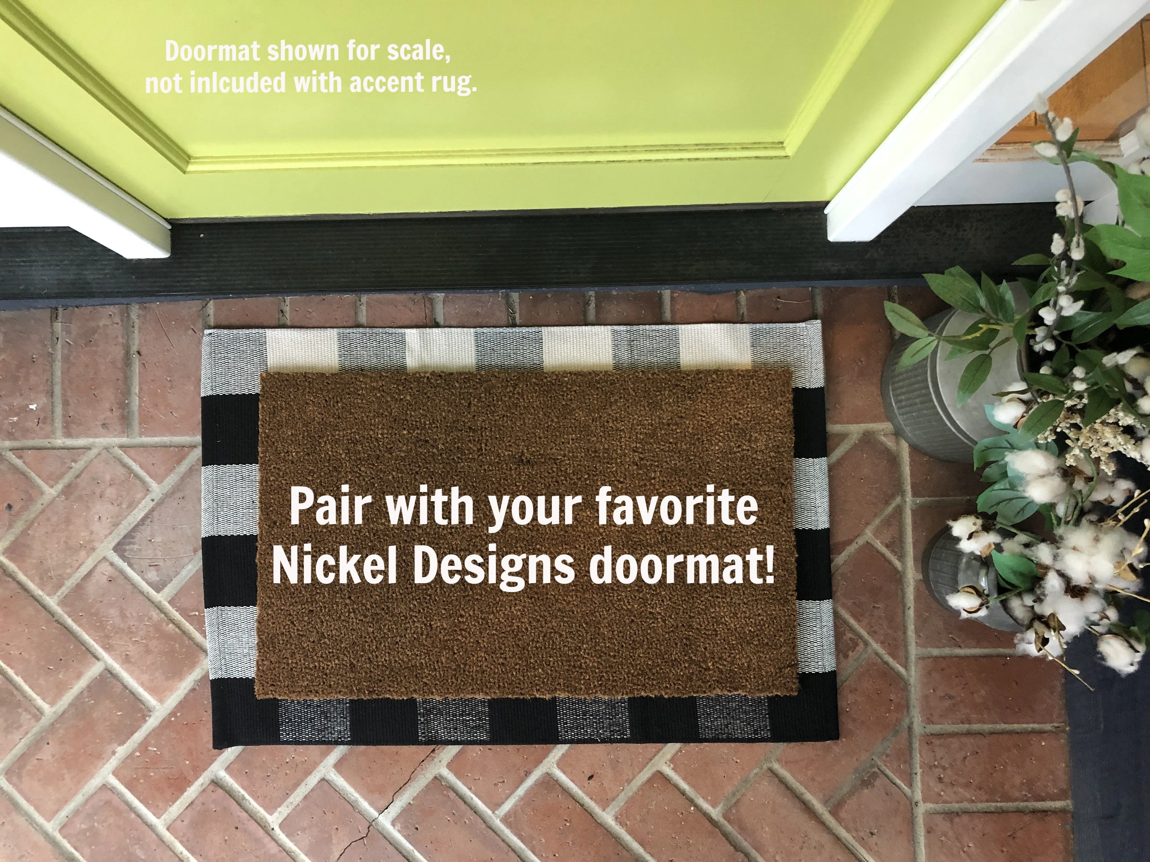 Buffalo Plaid Doormat Layering Rug