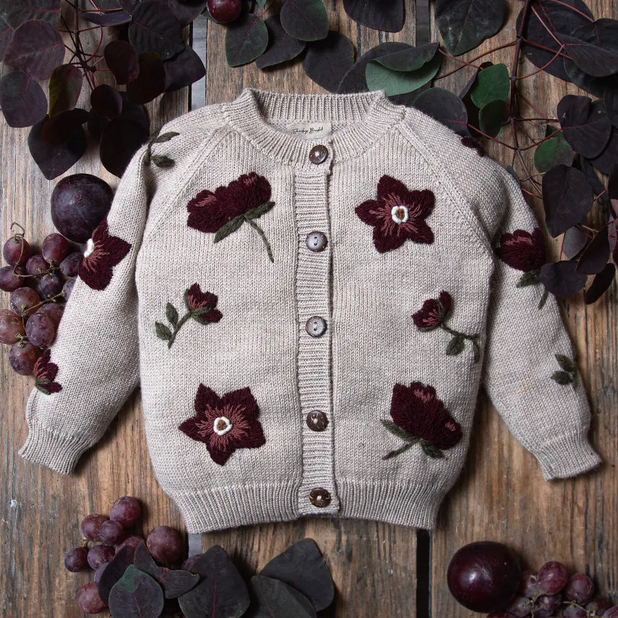 Hellebores cardigan - Barley