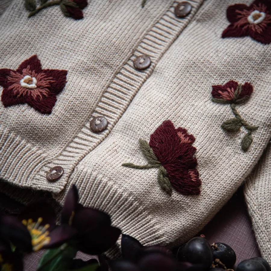 Hellebores cardigan - Barley