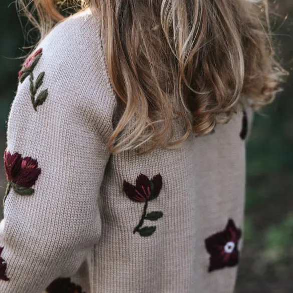 Hellebores cardigan - Barley