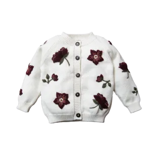 Hellebores cardigan - Cream White