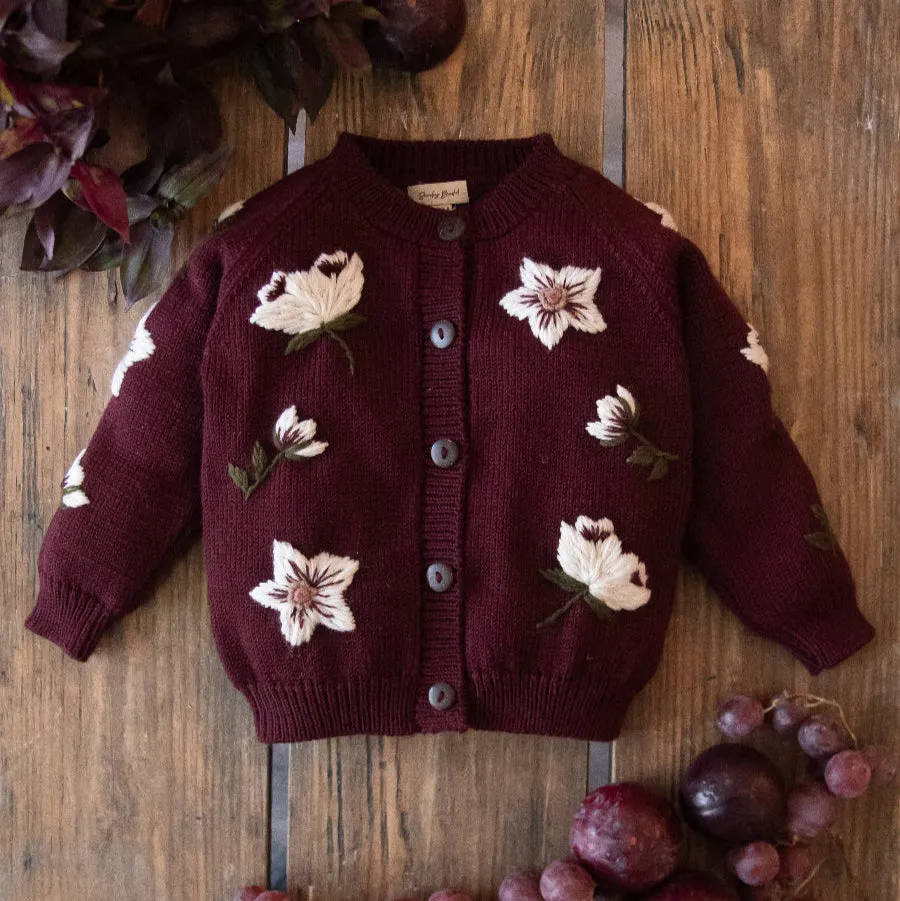 Hellebores cardigan - Grape