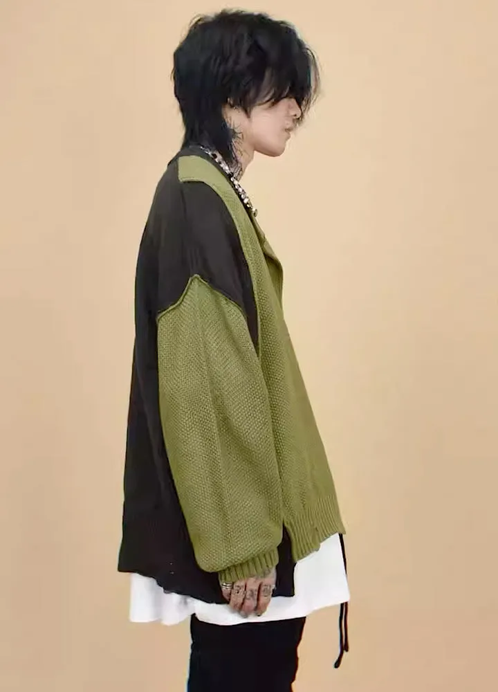 【Mz】Mending stitch layering knitwear  MZ0007