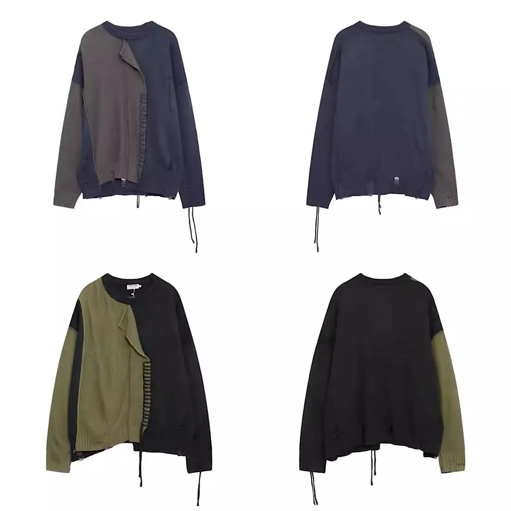 【Mz】Mending stitch layering knitwear  MZ0007