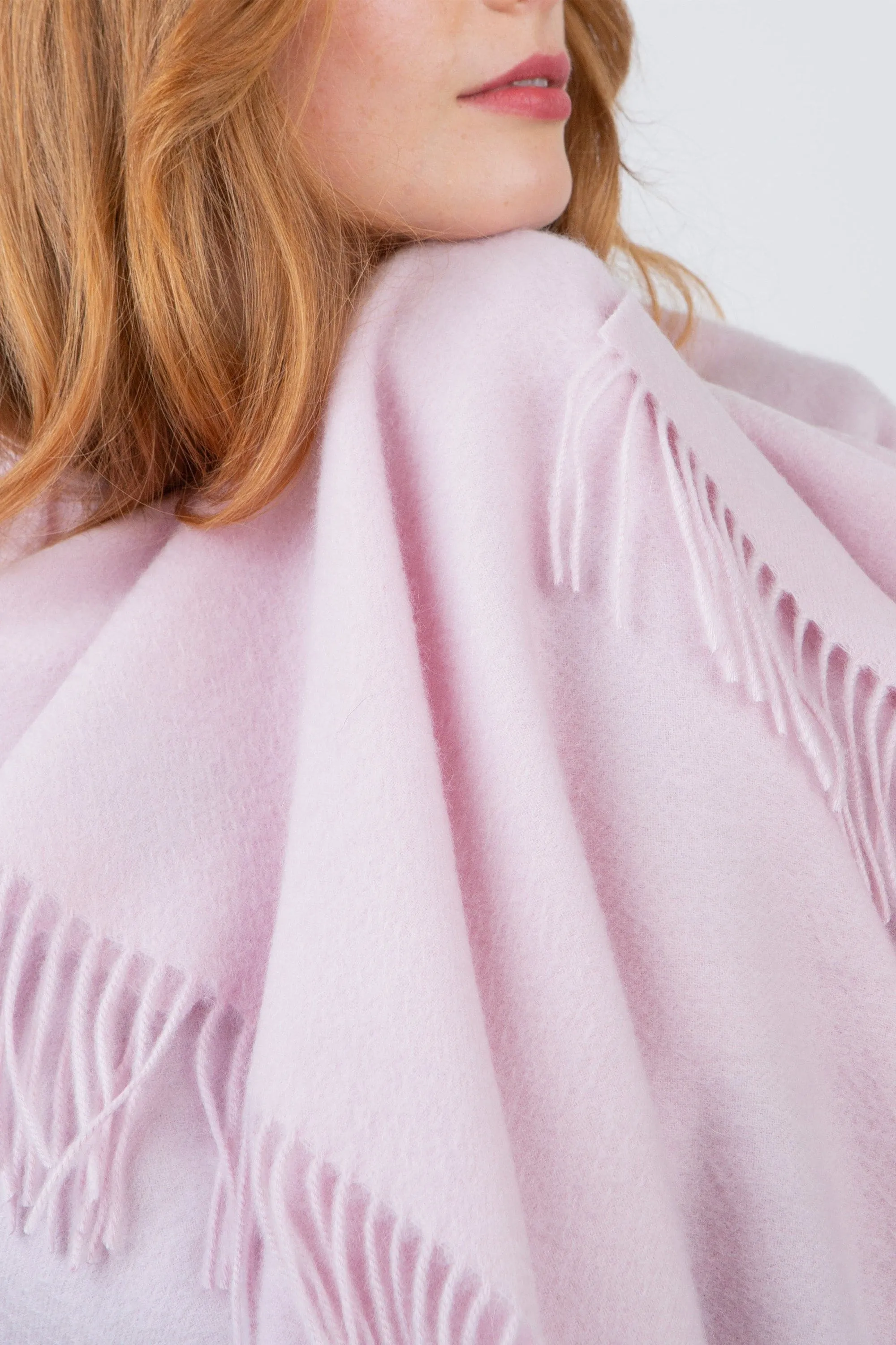 Solid Cashmere Stole - Pale Lilac