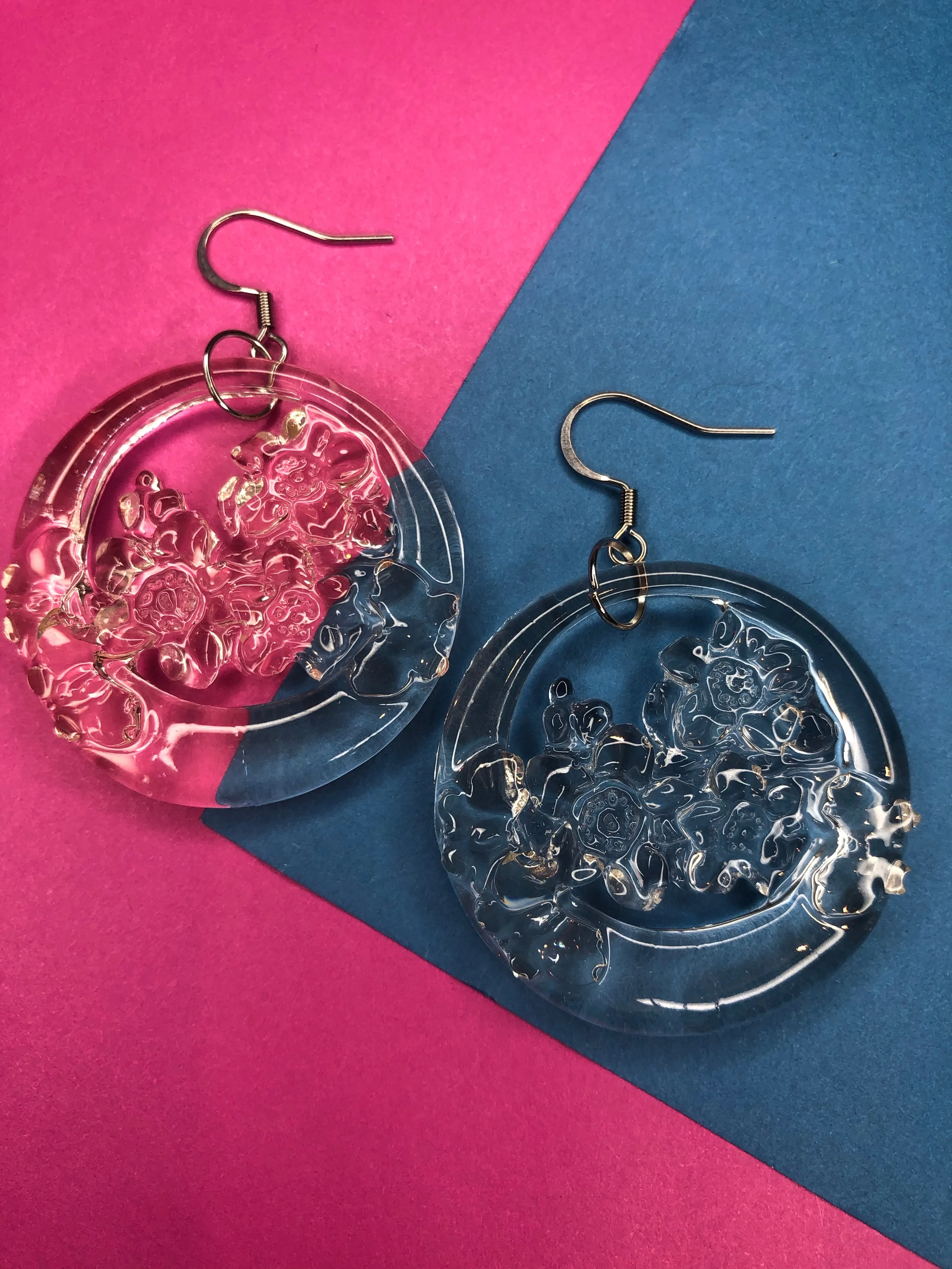 Transparent Floral Earrings