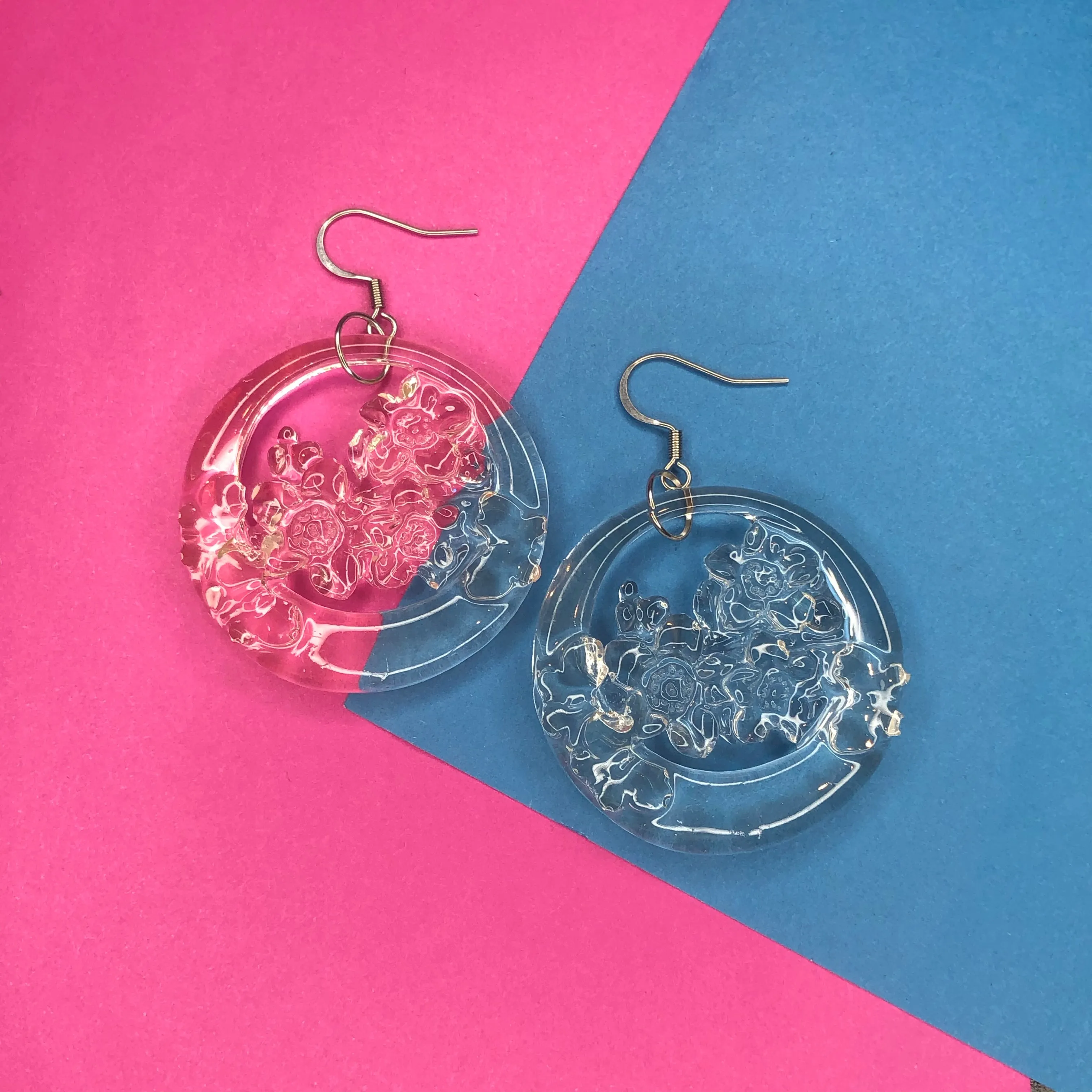 Transparent Floral Earrings