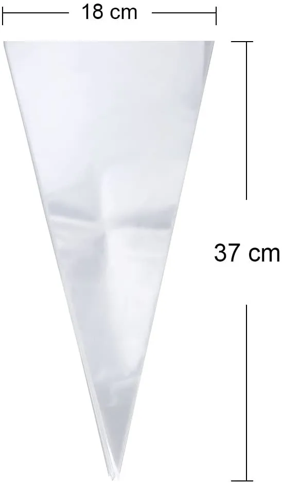 Triangle Goody Cone Bags Clear Cello Treat Bags