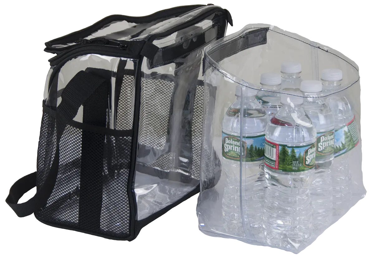 V.1 Amaro Clear Lunch Bag With Removable Insert - 9.75"LX8"WX9.5"H (MEDIUM)