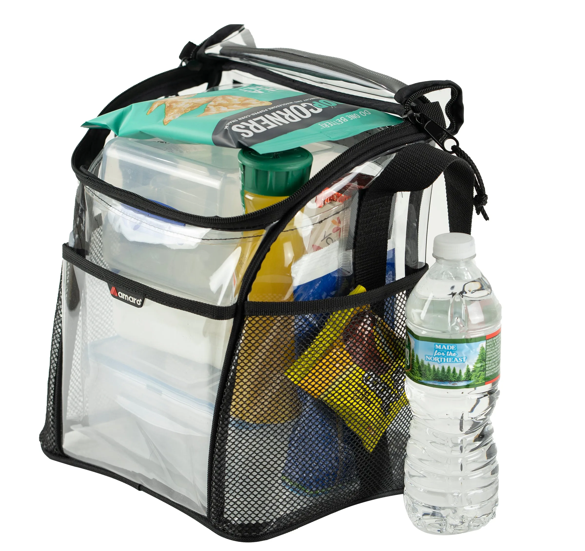 V.1 Amaro Clear Lunch Bag With Removable Insert - 9.75"LX8"WX9.5"H (MEDIUM)
