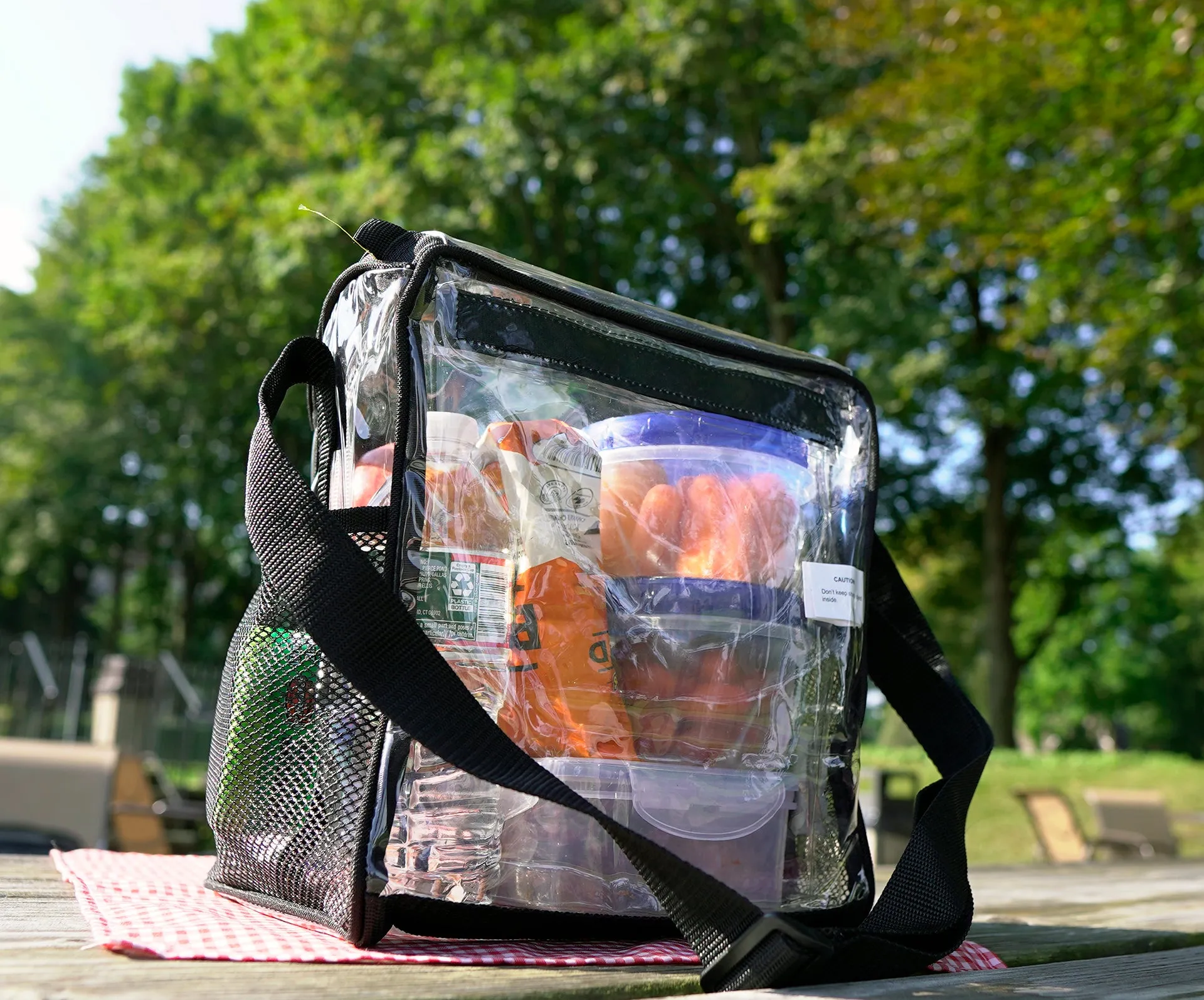 V.1 Amaro Clear Lunch Bag With Removable Insert - 9.75"LX8"WX9.5"H (MEDIUM)