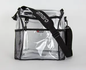 V.2 Amaro Delux 0.5mm Clear Lunch Bag for Adult With Removable insert - 9"W x 11"H x 10.5"L, (LARGE)