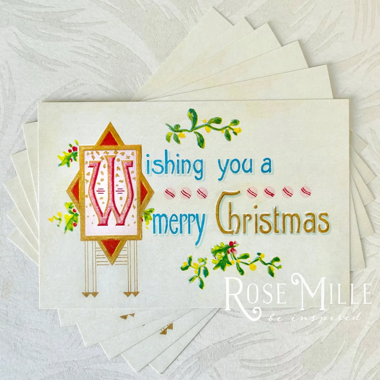 Wishing you a Merry Christmas - Layering PostCards